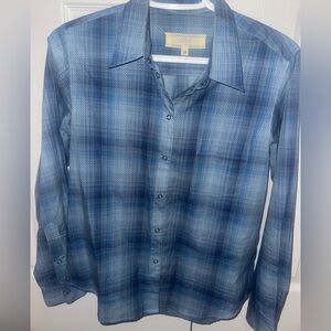 Blue Plaid women’s Shirt- perfect New condition